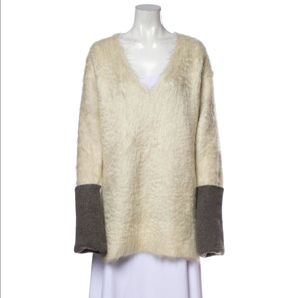 Celine Mohair Mink sweater designer piece jacket coat M